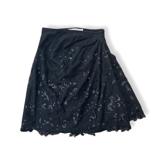 Christian Dior black beaded mini skirt size 40 US size 4